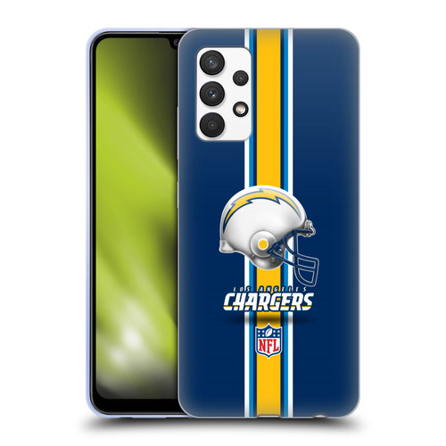 NFL Los Angeles Chargers Logo Helmet Soft Gel Case for Samsung Galaxy A32 (2021)