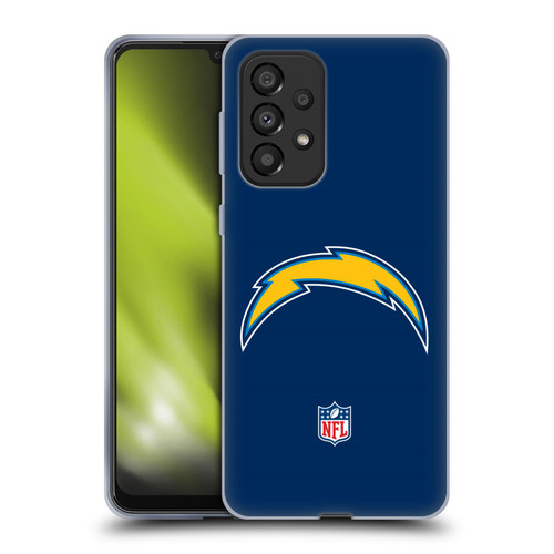 NFL Los Angeles Chargers Logo Plain Soft Gel Case for Samsung Galaxy A33 5G (2022)