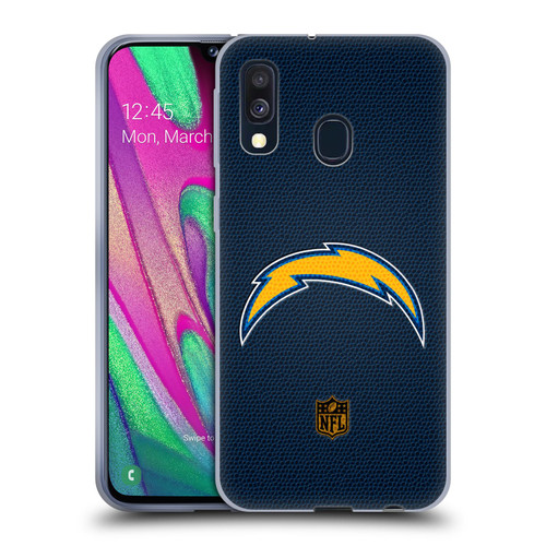 NFL Los Angeles Chargers Logo Football Soft Gel Case for Samsung Galaxy A40 (2019)