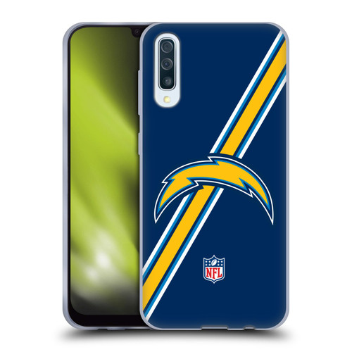 NFL Los Angeles Chargers Logo Stripes Soft Gel Case for Samsung Galaxy A50/A30s (2019)