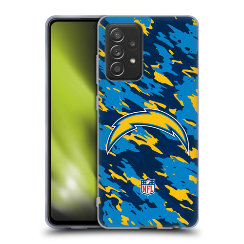 NFL Los Angeles Chargers Logo Camou Soft Gel Case for Samsung Galaxy A52 / A52s / 5G (2021)