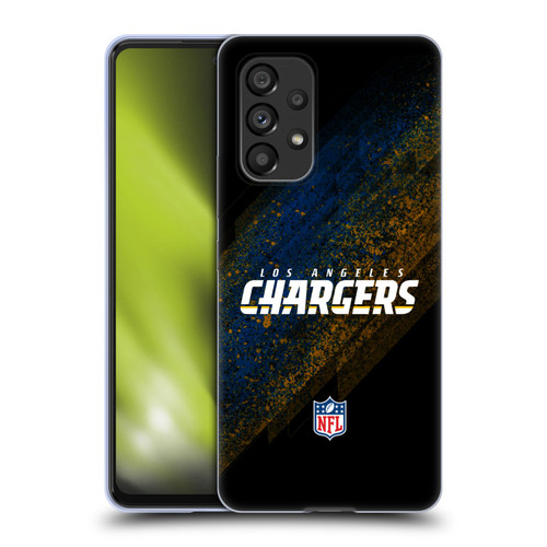 NFL Los Angeles Chargers Logo Blur Soft Gel Case for Samsung Galaxy A53 5G (2022)