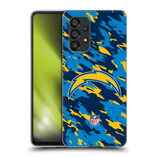 NFL Los Angeles Chargers Logo Camou Soft Gel Case for Samsung Galaxy A53 5G (2022)