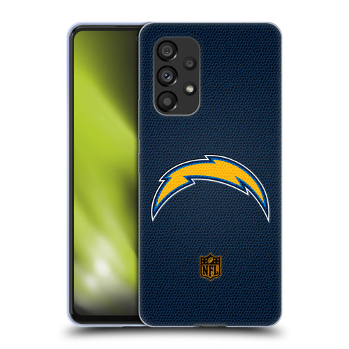 NFL Los Angeles Chargers Logo Football Soft Gel Case for Samsung Galaxy A53 5G (2022)