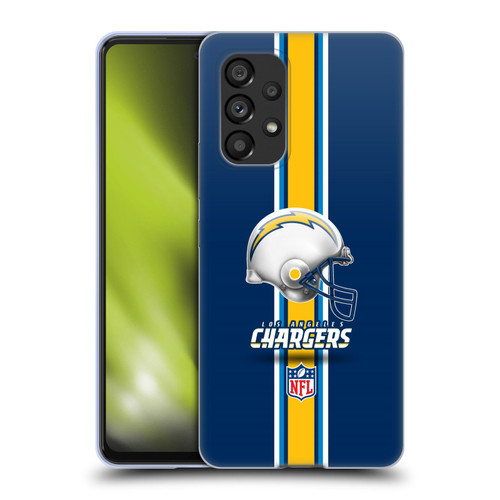 NFL Los Angeles Chargers Logo Helmet Soft Gel Case for Samsung Galaxy A53 5G (2022)