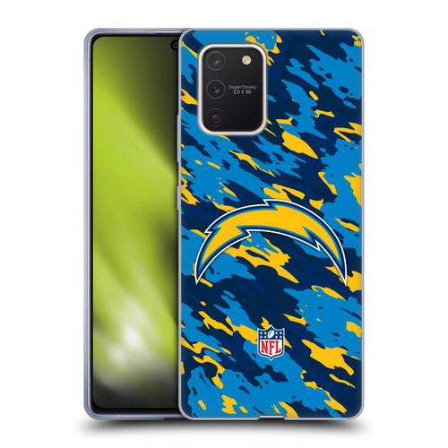 NFL Los Angeles Chargers Logo Camou Soft Gel Case for Samsung Galaxy S10 Lite