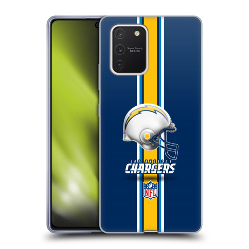 NFL Los Angeles Chargers Logo Helmet Soft Gel Case for Samsung Galaxy S10 Lite
