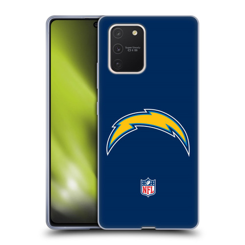 NFL Los Angeles Chargers Logo Plain Soft Gel Case for Samsung Galaxy S10 Lite