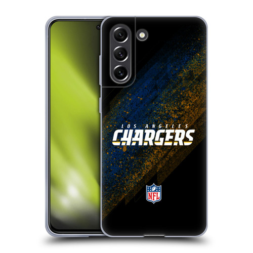 NFL Los Angeles Chargers Logo Blur Soft Gel Case for Samsung Galaxy S21 FE 5G