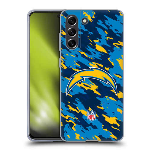 NFL Los Angeles Chargers Logo Camou Soft Gel Case for Samsung Galaxy S21 FE 5G