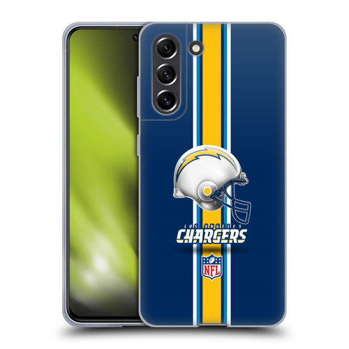 NFL Los Angeles Chargers Logo Helmet Soft Gel Case for Samsung Galaxy S21 FE 5G