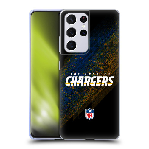 NFL Los Angeles Chargers Logo Blur Soft Gel Case for Samsung Galaxy S21 Ultra 5G