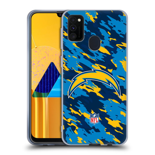 NFL Los Angeles Chargers Logo Camou Soft Gel Case for Samsung Galaxy M30s (2019)/M21 (2020)