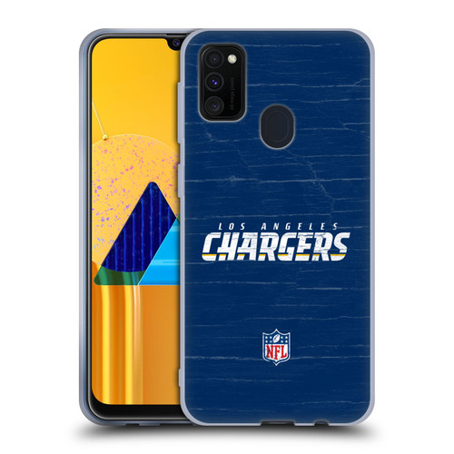 NFL Los Angeles Chargers Logo Distressed Look Soft Gel Case for Samsung Galaxy M30s (2019)/M21 (2020)