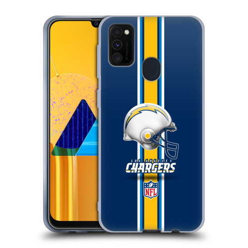 NFL Los Angeles Chargers Logo Helmet Soft Gel Case for Samsung Galaxy M30s (2019)/M21 (2020)