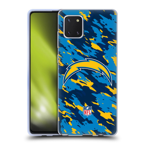 NFL Los Angeles Chargers Logo Camou Soft Gel Case for Samsung Galaxy Note10 Lite