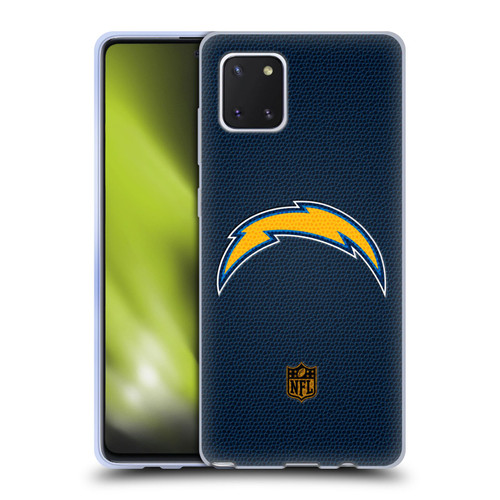 NFL Los Angeles Chargers Logo Football Soft Gel Case for Samsung Galaxy Note10 Lite