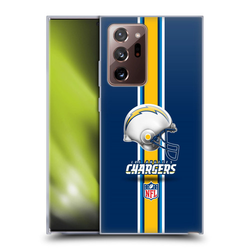 NFL Los Angeles Chargers Logo Helmet Soft Gel Case for Samsung Galaxy Note20 Ultra / 5G