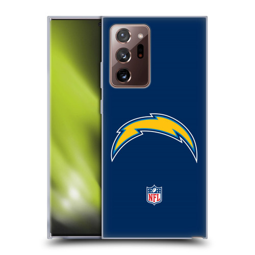 NFL Los Angeles Chargers Logo Plain Soft Gel Case for Samsung Galaxy Note20 Ultra / 5G