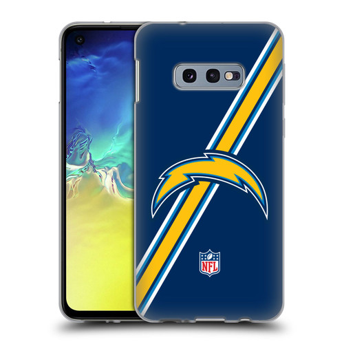 NFL Los Angeles Chargers Logo Stripes Soft Gel Case for Samsung Galaxy S10e