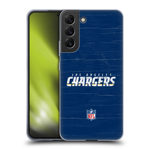 NFL Los Angeles Chargers Logo Distressed Look Soft Gel Case for Samsung Galaxy S22+ 5G
