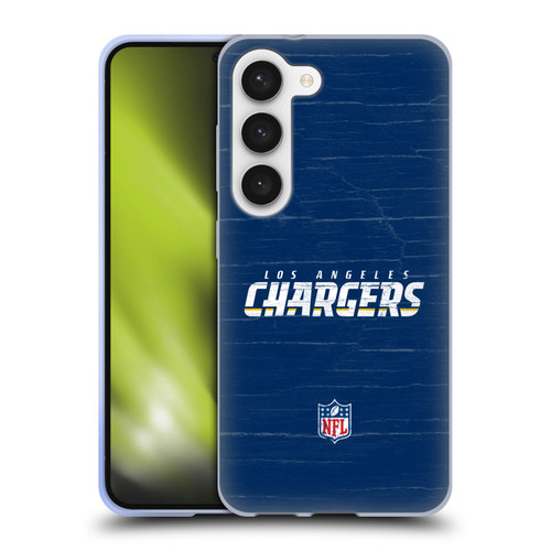 NFL Los Angeles Chargers Logo Distressed Look Soft Gel Case for Samsung Galaxy S23 5G