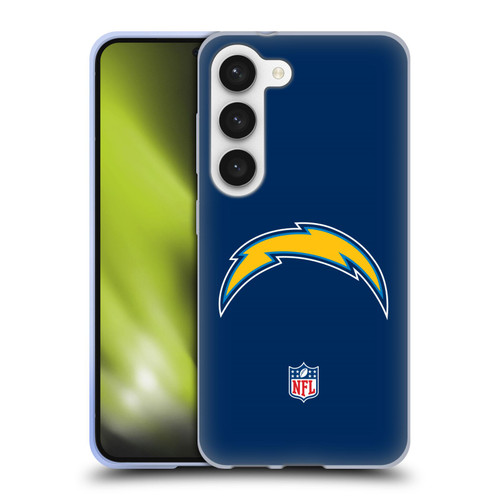 NFL Los Angeles Chargers Logo Plain Soft Gel Case for Samsung Galaxy S23 5G