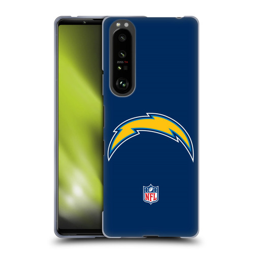 NFL Los Angeles Chargers Logo Plain Soft Gel Case for Sony Xperia 1 III