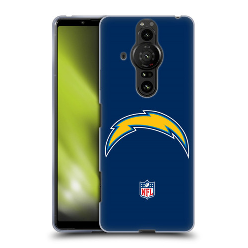 NFL Los Angeles Chargers Logo Plain Soft Gel Case for Sony Xperia Pro-I