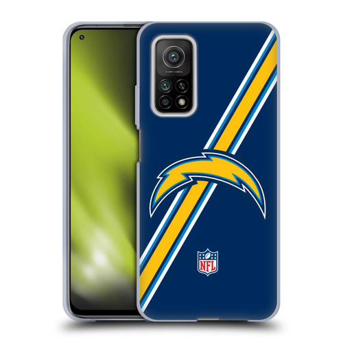 NFL Los Angeles Chargers Logo Stripes Soft Gel Case for Xiaomi Mi 10T 5G