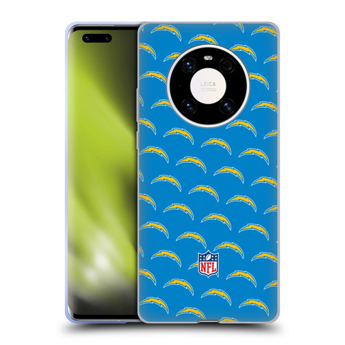 NFL Los Angeles Chargers Artwork Patterns Soft Gel Case for Huawei Mate 40 Pro 5G
