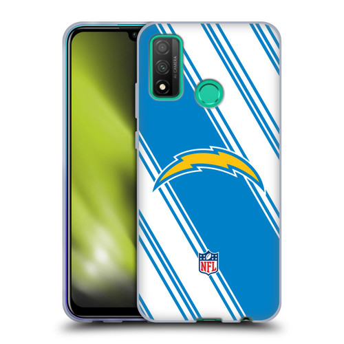 NFL Los Angeles Chargers Artwork Stripes Soft Gel Case for Huawei P Smart (2020)
