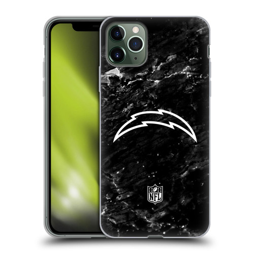NFL Los Angeles Chargers Artwork Marble Soft Gel Case for Apple iPhone 11 Pro Max