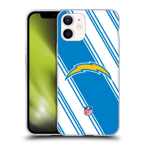 NFL Los Angeles Chargers Artwork Stripes Soft Gel Case for Apple iPhone 12 Mini