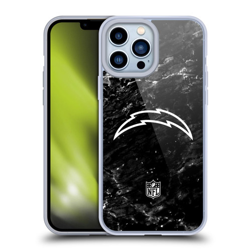 NFL Los Angeles Chargers Artwork Marble Soft Gel Case for Apple iPhone 13 Pro Max