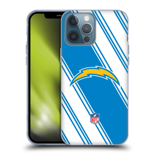 NFL Los Angeles Chargers Artwork Stripes Soft Gel Case for Apple iPhone 13 Pro Max