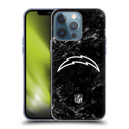 NFL Los Angeles Chargers Artwork Marble Soft Gel Case for Apple iPhone 13 Pro