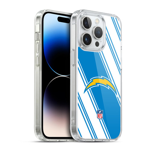 NFL Los Angeles Chargers Artwork Stripes Soft Gel Case for Apple iPhone 13 Pro & MagSafe