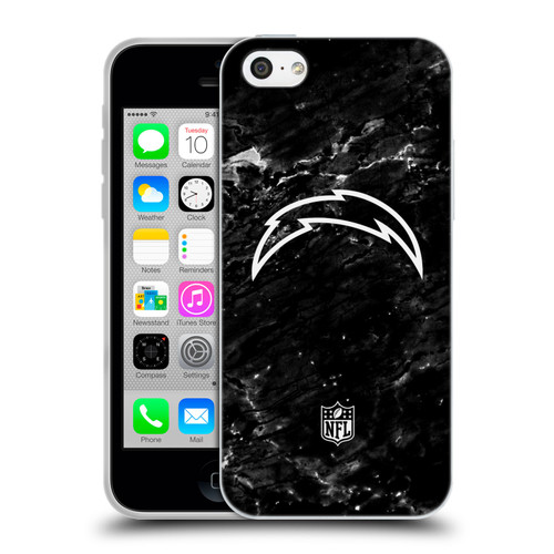 NFL Los Angeles Chargers Artwork Marble Soft Gel Case for Apple iPhone 5c