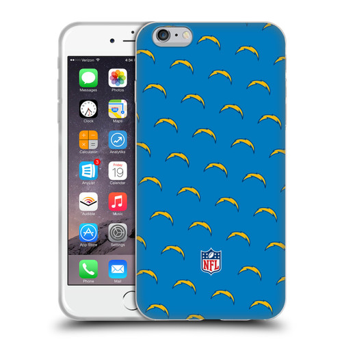 NFL Los Angeles Chargers Artwork Patterns Soft Gel Case for Apple iPhone 6 Plus / iPhone 6s Plus