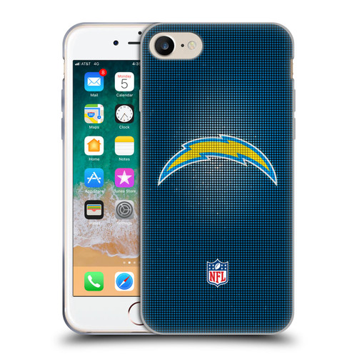NFL Los Angeles Chargers Artwork LED Soft Gel Case for Apple iPhone 7 / 8 / SE 2020 & 2022