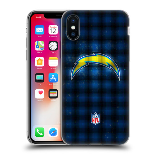 NFL Los Angeles Chargers Artwork LED Soft Gel Case for Apple iPhone X / iPhone XS