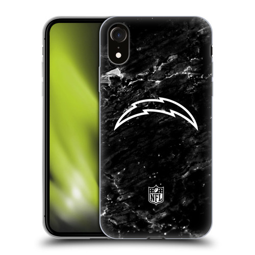 NFL Los Angeles Chargers Artwork Marble Soft Gel Case for Apple iPhone XR