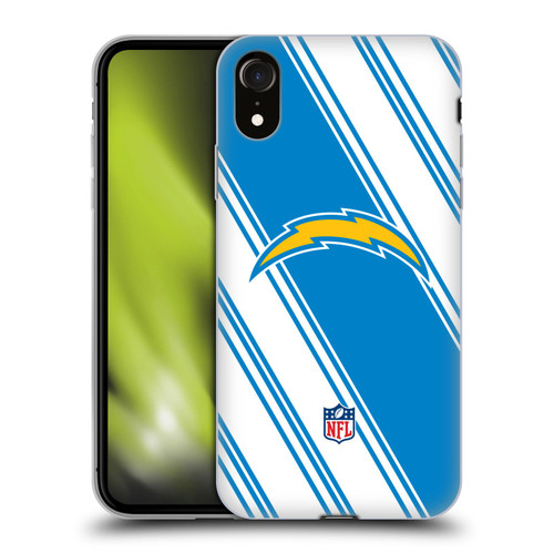 NFL Los Angeles Chargers Artwork Stripes Soft Gel Case for Apple iPhone XR
