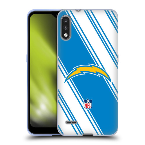 NFL Los Angeles Chargers Artwork Stripes Soft Gel Case for LG K22