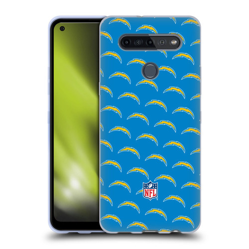 NFL Los Angeles Chargers Artwork Patterns Soft Gel Case for LG K51S