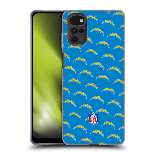 NFL Los Angeles Chargers Artwork Patterns Soft Gel Case for Motorola Moto G22