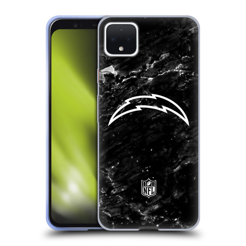 NFL Los Angeles Chargers Artwork Marble Soft Gel Case for Google Pixel 4 XL