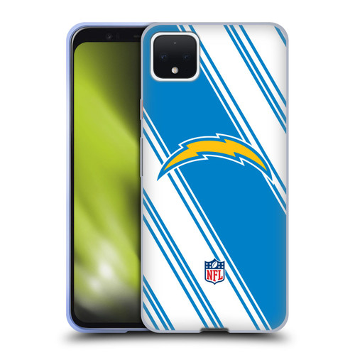 NFL Los Angeles Chargers Artwork Stripes Soft Gel Case for Google Pixel 4 XL