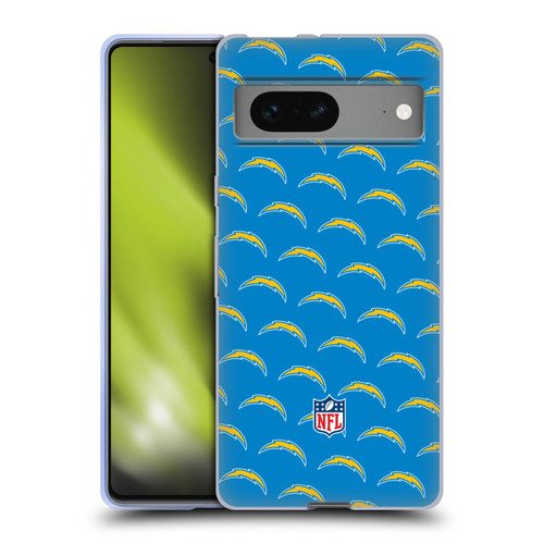 NFL Los Angeles Chargers Artwork Patterns Soft Gel Case for Google Pixel 7
